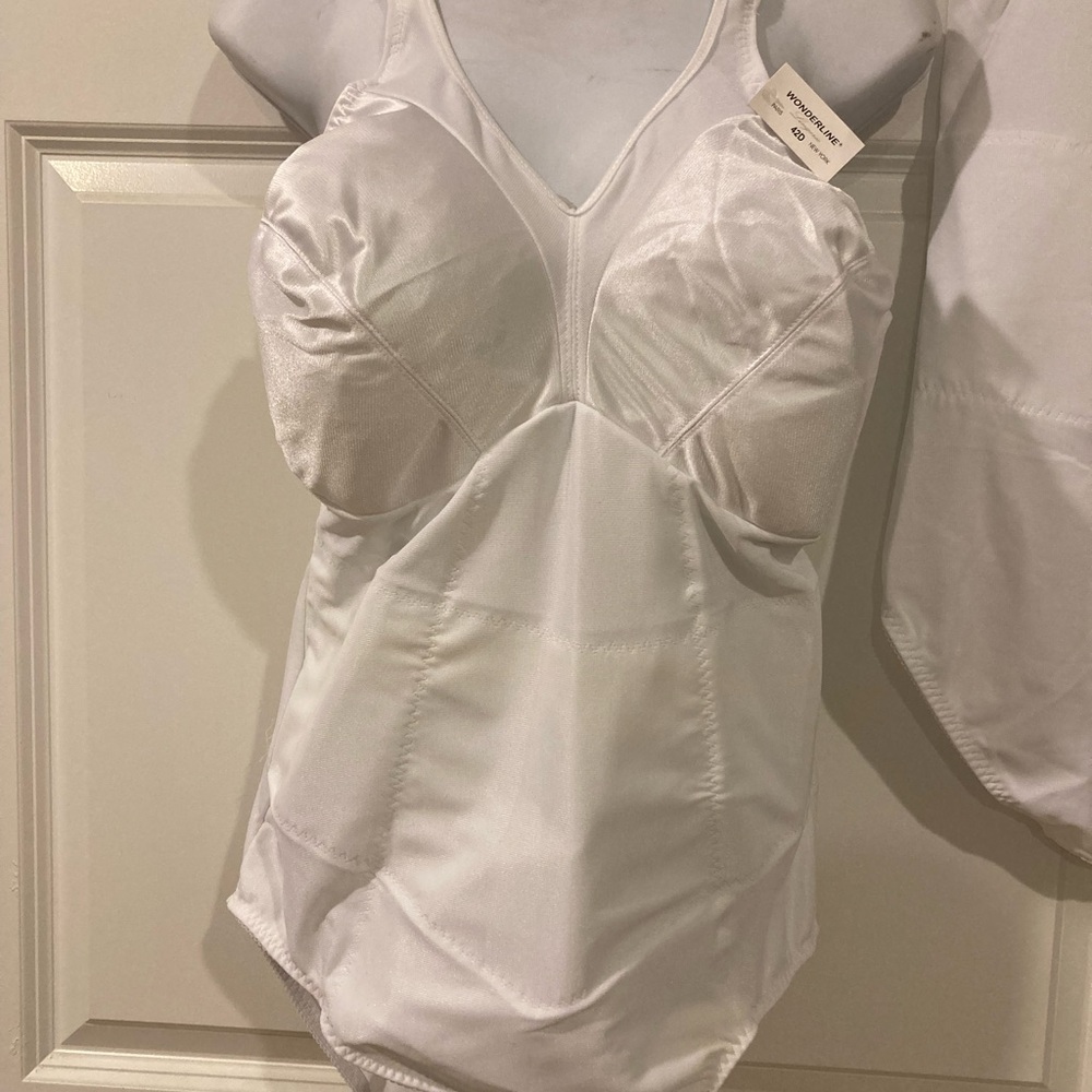 Wonderline 42D White Shapewear Bodysuit all in one control 7750